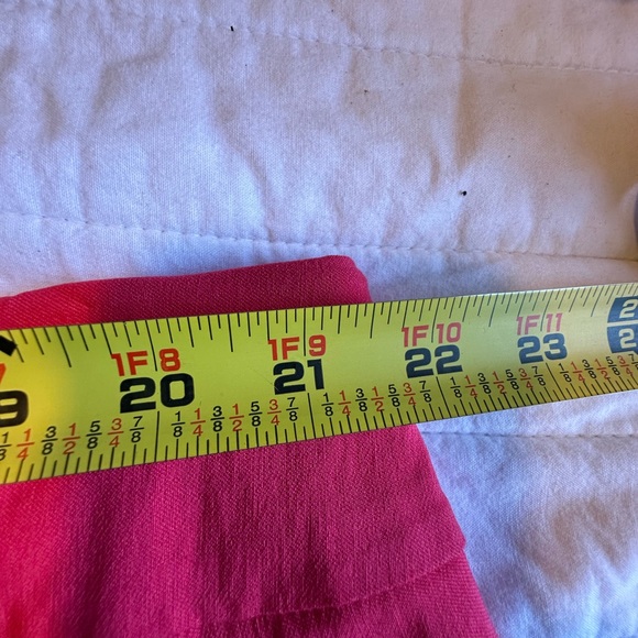 💖 INC Pink Straight Leg Pants 22W Plus Mid Rise Stretch NWT - Picture 4 of 8